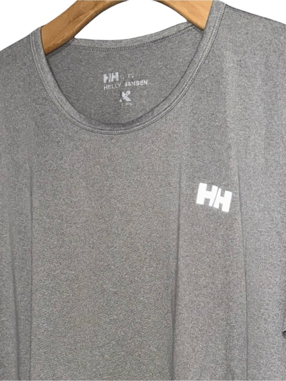 Helly Hansen Men’s Sz XL Gray Short Sleeve Performance X-Cool Athletic Logo Tee